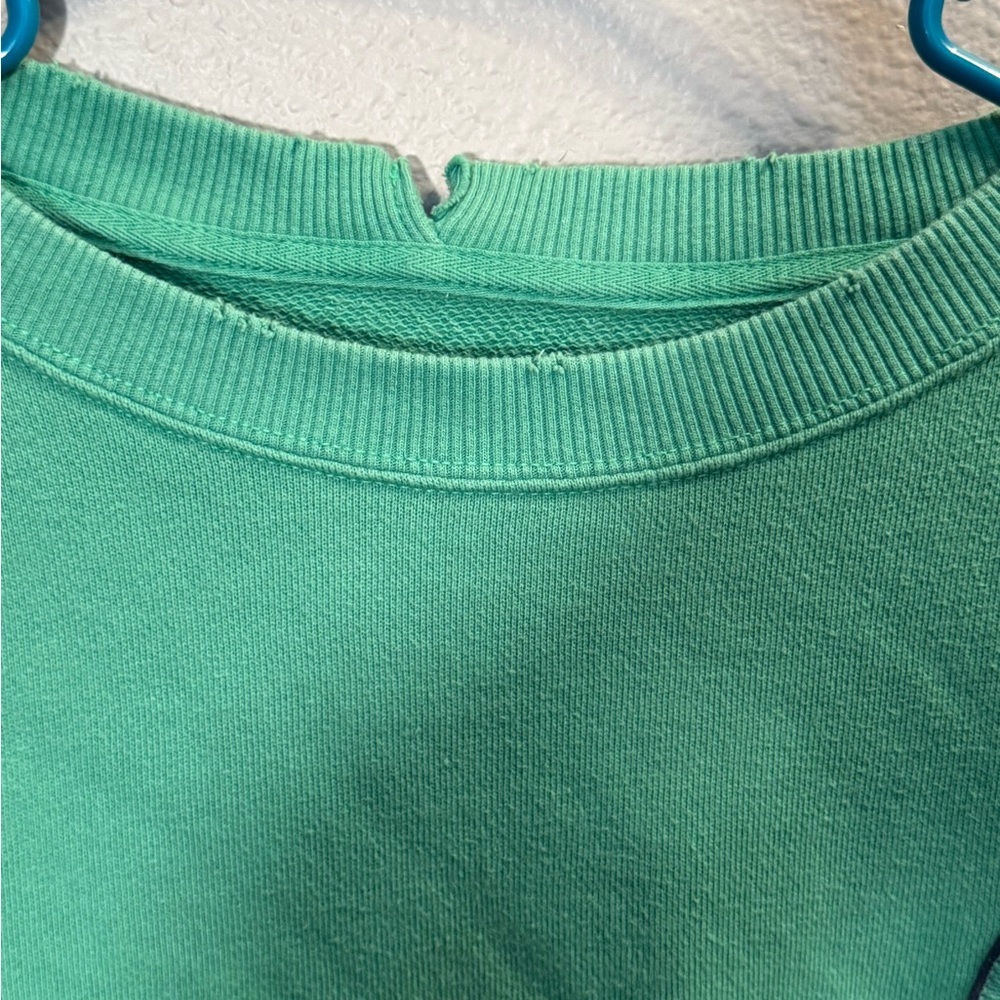 AERIE Ski Resort Green Crewneck Sweatshirt - Picture 5 of 9